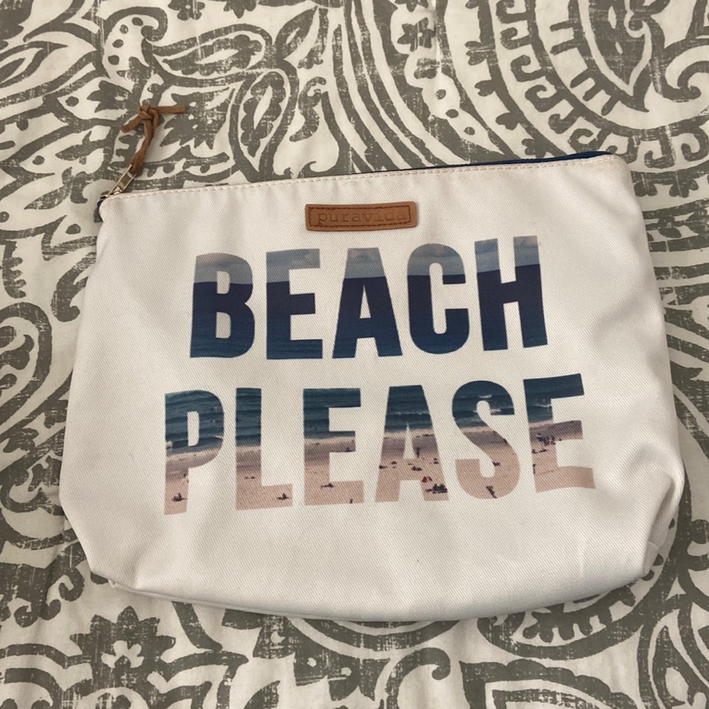 Pura Vida “Beach Please” 🏝️Zippered Pouch